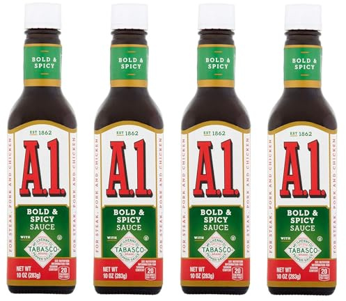 A.1. Bold & Spicy Sauce Bottle, 10 Oz (Pack of 4)