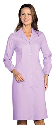 Isacco Camice Donna - Isacco Lilla, Lilla, XL, 65% Poliestere 35% Cotone, Manica Lunga, Bottoni a pressione