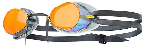 TYR Socket Rocket 2.0 Occhialino Modello Svedese da Competizione con Lenti Specchiate, Unisex – Adulto, Rainbow/Chiaro/Nero, M