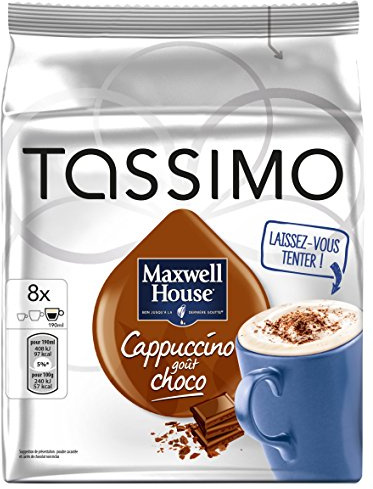 TASSIMO Cappuccino Chocolat Maxwell 8 Disc - Lot de 5 (40 Disc)
