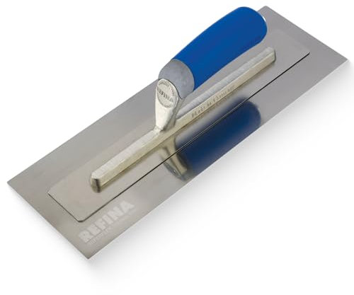 REFINA SUPERFLEX-2 Plastering Trowel - 14 x 4.75 (405 x 120mm) Flexible 0.4mm Stainless Steel Blade for Finishing Walls & Ceilings - Lightweight Plastering Tools & Construction Tools