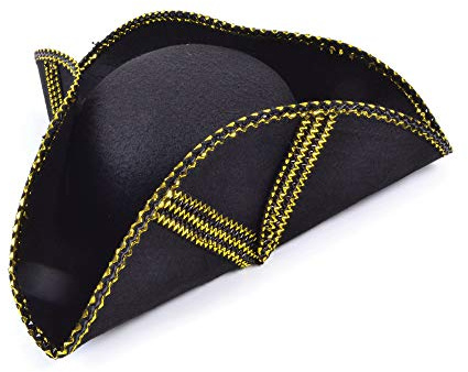 Adult Pirate Fancy Dress Tricorn Hat