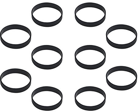 Hoerev Leere Silicone Charity Bracelets Rubber Sport Armband, 10 Stück