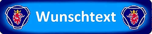 Scania Nummernschild selbst gestalten und personalisieren Metallschild, Aluminium-Schild als individuelles LKW-Zubehör konfigurieren Aluschild, Kennzeichen-Schilder