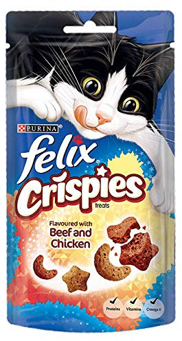 Felix Crispies Cat Treats Beef and Chicken 45 g (Pack of 8)