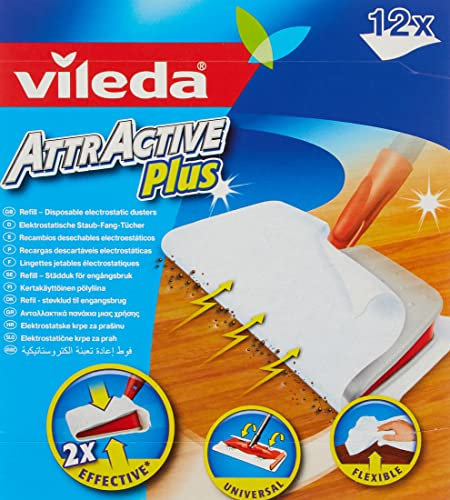 Vileda Attractive Plus Mop Refills 12 Pack