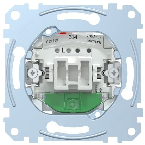 Schneider Electric Merten Aus/Wechselschalter-Einsatz, MEG3136-0000 | Mit Orientierungslicht, 1-polig, System M, 10AX, 250V AC, Steckklemmen