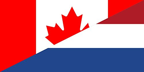 magFlags Drapeau Large Canada and The Netherlands | Hybrid of File Flag of Canada | Drapeau Paysage | 1.35m² | 80x160cm