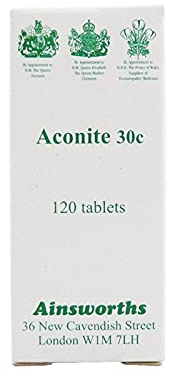 Ainsworths - Aconite 30c Homoeopathic Rem 120 tablet