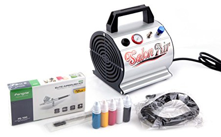 Original Fengda FD-176K - Professionnel Aérographe kit / set - avec compresseur et Aerographe Double Action
