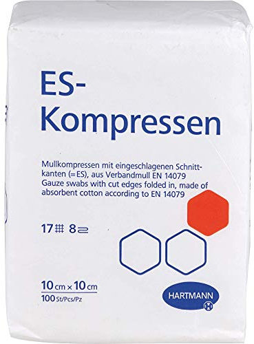 ES-KOMPRESSEN unsteril 10x10 cm 8fach
