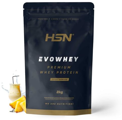 HSN Evowhey Protein | Piña Colada 2Kg | Concentrado de Proteína de Suero (Whey Protein Concentrate) | No Incluye Dosificador | No-GMO, Vegetariano, Sin Gluten ni Soja