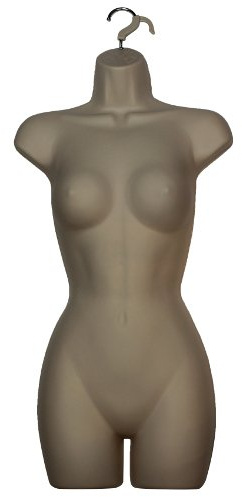 Damen-Torso, halbplastik hautfarben