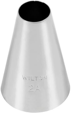 Wilton Douille à Pâtisserie #2A Ronde, Douille Professionnelle Métallique Buse de Glaçage Réutilisable pour la Décoration de Gateaux, Muffins et de Cupcakes