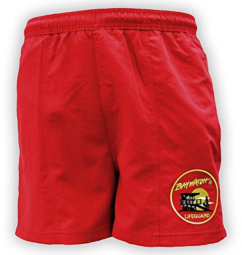 LICENSED BAYWATCH ® RED SWIM SHORTS