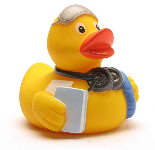 Duckshop I Badeente Vielflieger I Quietscheente I Quietscheentchen L: 7,5 cm I Geschenk Reisende I Präsent für Sammler