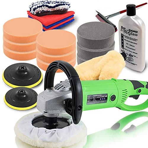 MS-Point BITUXX® Sparset Poliermaschine 1500 Watt Schleifmaschine Autopolierer Poliergerät Autopflege KFZ Pflege Autolackaufbereitung …
