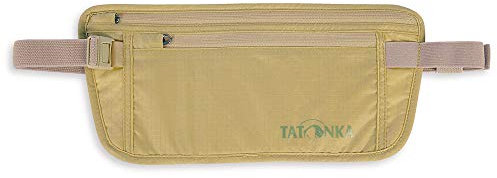 Tatonka Bauchtasche Skin Moneybelt Int. - Flache Hüfttasche mit zwei Reißverschluss-Fächern - Zum versteckten Tragen unter der Kleidung (natural), 14 x 28 cm