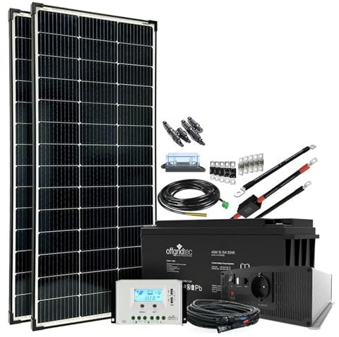 Offgridtec Autark XL-Master 300W Solaranlage - 1500W AC Leistung 154Ah AGM Akku