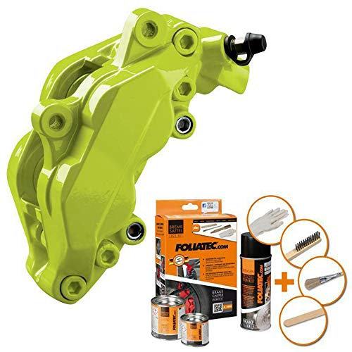 F2 Foliatec Bremssattellack Motorlack Toxic Green Grün für 4 Bremssattel + Reiniger