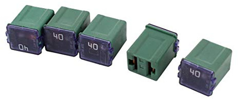 sourcing map 5 Stücke Auto Blocksicherung 40A PAL Link Dunkelgrün | 12V-58V Low Profile Female Steckdose, Kunststoff, PKW, LKW, SUV, Wohnmobil, Boot, ATV, UTV, Golfwagen, Einfache Bedienung
