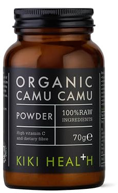 KIKI Health Premium 100% Raw Organic Camu Camu Powder | Sustainably Sourced Superfood | 344% Vitamin C in 1 TSP | Boost Collagen, Gluten-Free & Vegan | Certified Organic by Soil Association