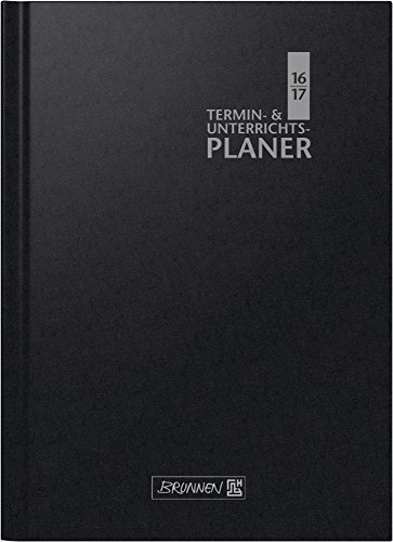 Brunnen (107299117) Buchkalender Termin- und Unterrichtsplaner (2 Seiten = 1 Woche, 230 x 297mm (A4), Baladek-Einband, Kalendarium 2016/2017) schwarz