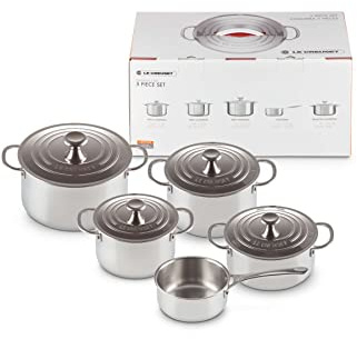 Le Creuset 5-teiliges Topfset aus 3-ply PLUS Edelstahl, 96605300000000