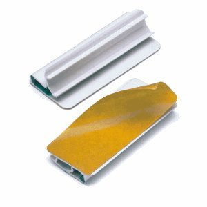 DURABLE VARIOCLIP adhäsiv, weißer Clip mit grünen Streifen