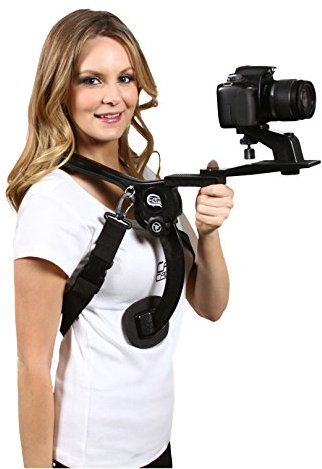 Cam Caddie® Scorpion EX Hands Free Shoulder Support Rig / Mount Compatible with Canon, Nikon, Sony, Panasonic / Lumix Style DSLR Camcorder or Video Camera
