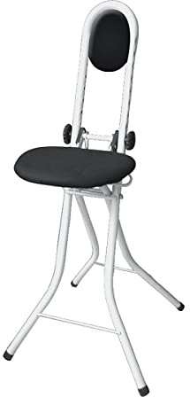 Wenko Secura Ståhjälp med Sittkuddar och Ryggstöd, Vit/Svart, 47 x 91.5 x 45 cm
