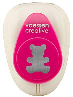 Vaessen Creative Perforadora de Papel, Oso, Talla M, Para Proyectos DIY, Scrapbooking, Creación de Tarjetas y Más