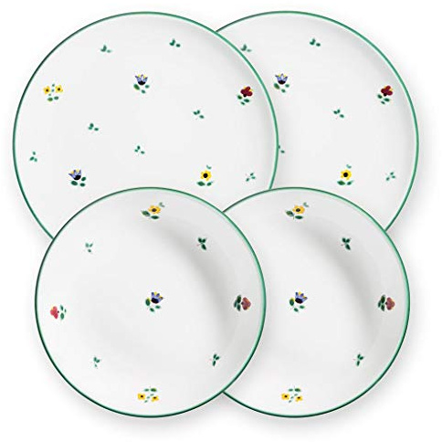 GMUNDNER KERAMIK Dinner for two Classic Geschirrset Streublume Geschirr, handgemacht in Österreich