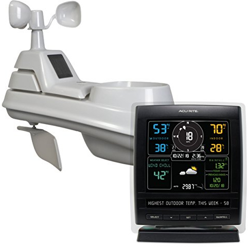 AcuRite 01517RM Wireless Weather Station with 5-in-1 Weather Sensor: Temperature and Humidity Gauge, Rainfall, Wind Speed and Wind Direction