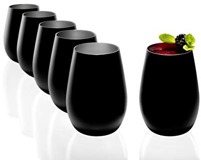 Verres à Eau Elements Metallic Set de 6, 465 ml – Verres Polyvalents pour Eau, Jus & Cocktails – Verres à Boire en Cristal de Haute Qualité – Lavables au Lave-Vaisselle et Résistants aux Chocs