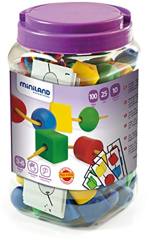 Miniland Formas ensartables 25mm 100 Piezas
