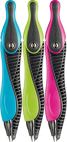 Maped 191510 - ergonomischer Anfänger-Zirkel KID´Z - blau, pink, grün