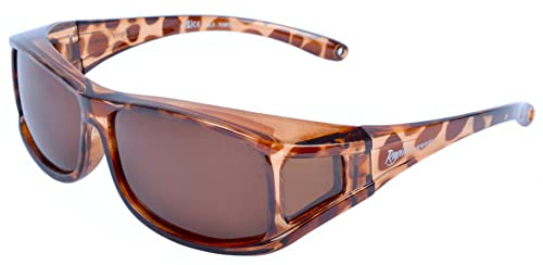 Rapid Eyewear polariserade solglasögon över glasögon för dam: sköldpaddsskal. UV skydd. Användning för cykling, löpning och körning etc.