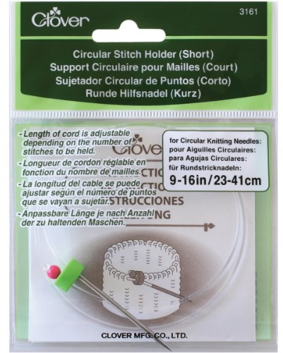 Clover 3161 Circular Short Stitch Holder, 9 to 16-Inch , Green