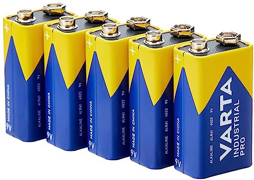 Varta Lot de 5 Piles alcalines industrielles 9 V 4022