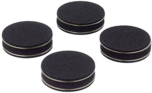 inakustik - 008509 - Premium Doubletten Absorber| Mit spezieller Gummimischung für optimale Dämpfung | 4er Set in Chrom | Belastbar bis 20 kg/Durchmesser: 55mm, Stärke: 15mm