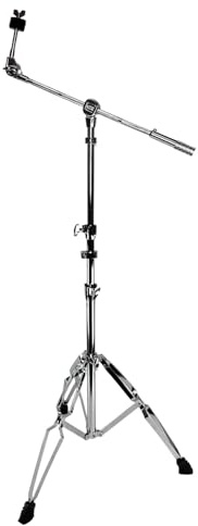 CYMBAL BOOM STAND Chrome Heavy Duty 1 Thick Adjustable Double Braced Tripod New