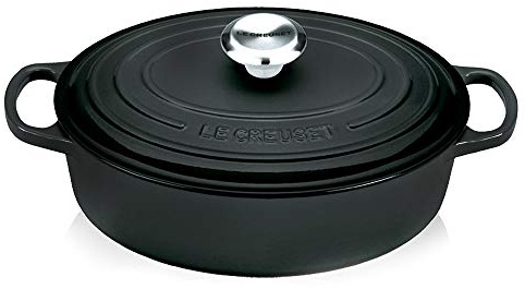 LeCreuset 21186270000430 Gourmet-Bräter SIG 27 cm, oval, schwarz