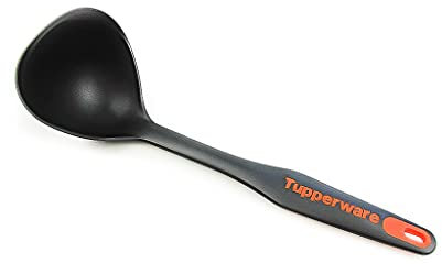TUPPERWARE Griffbereit Schöpflöffel schwarz-orange D164 Löffel TOP-Schöpflöffel