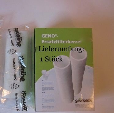Grünbeck Ersatzfilter für Wasserfilter Geno pur EINZELFILTER (50 µm ohne Schutzglocke) *** (Filterhülse Vlies Filter Feinfilter Hauswasserfilter Kerzenfilter Ersatzkerzenfilter Filterkerze)