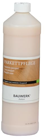 HPS® Bauwerk Parkettpflege ECO 1lt. für die Pflege von matt und seidenmatt versiegelter Parkettböden und Holzdielen - inkl. Auftragsvlies,