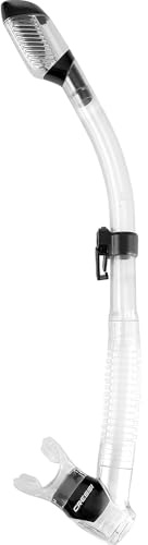 Cressi Supernova Dry Dry Snorkels, Clear/Black