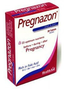 HealthAid Pregnazon® Multivitamin für Schwangerschaft und Stillzeit 30 Tabletten (vegan)