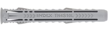 Index Fixing Systems TN4S – Pack de 25 chevilles 4 segments pour tous types de matériaux (nylon, 12 x 60 mm, diamètre de 12 mm)
