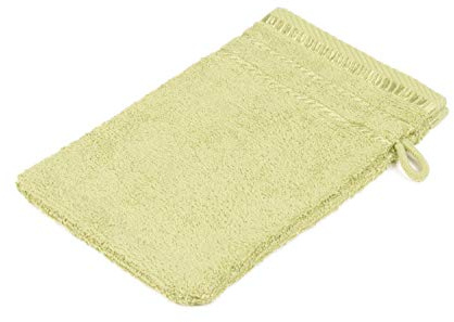 Gözze - Set de manoplas de baño, 4 unidades, Berlin, Algodón, 17 x 24 cm - Verde lima
